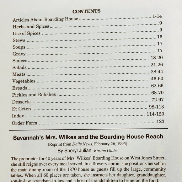 Famous Recipes From Mrs. Wilkes Boarding House In Historic Savannah Cookbook - Picture 6 of 11